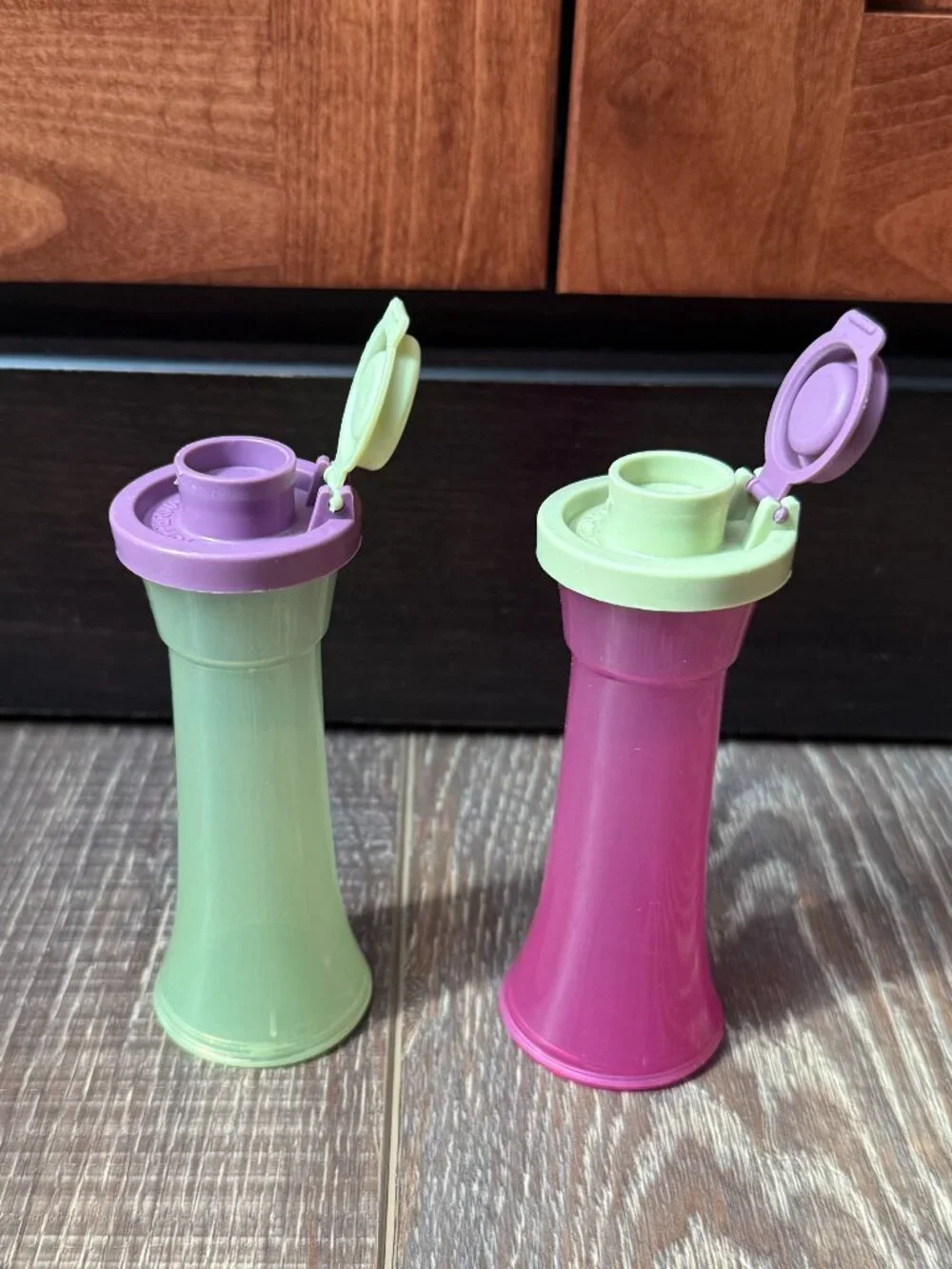 Tupperware Hourglass Mini Salt and Pepper Shakers
